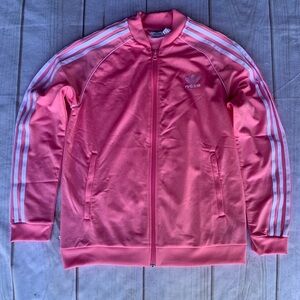 Adidas Pink Full Zip Jacket Kids Large Pit to pit 18.5”